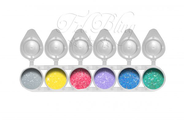 Glitzer Set CANDY 6 x 15 ml  KOSMETISCHE Qualität – Bild 3