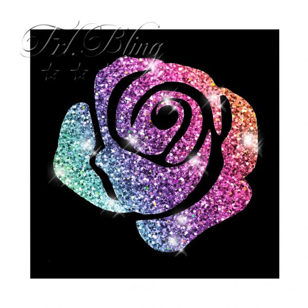 Glitzer Tattoo Schablonen ROSE, Blume, Garten,Rosen, Blumen,