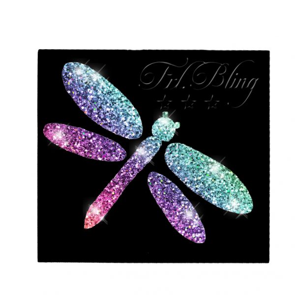 Glitzertattoo Schablonen LIBELLE, Schmetterling, sommer,