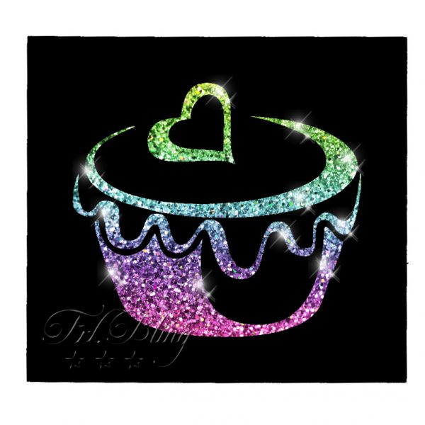 Glitzertattoo Schablonen CUPCAKE