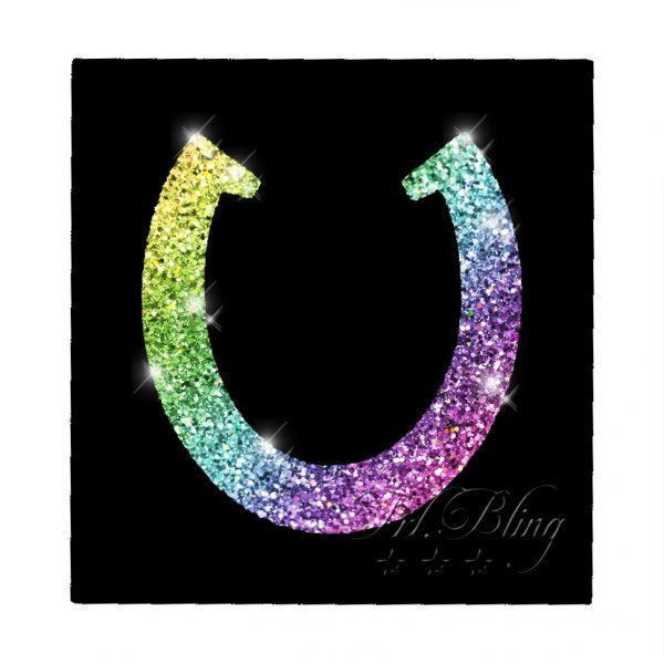 Glitzertattoo Schablonen HUFEISEN, pferd, pony, reiten, glitter, tatoo