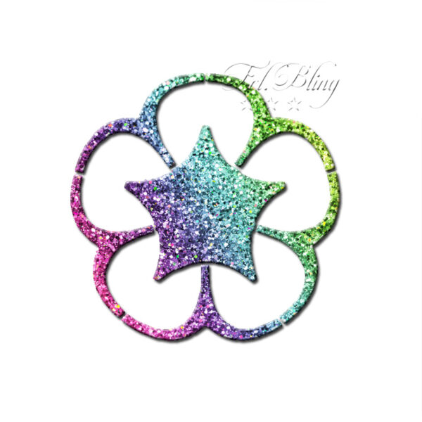 Glitzertattoo Schablonen BLUME