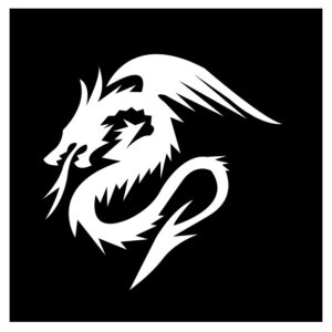 Glitzertattoo Schablonen chinesischer DRACHE