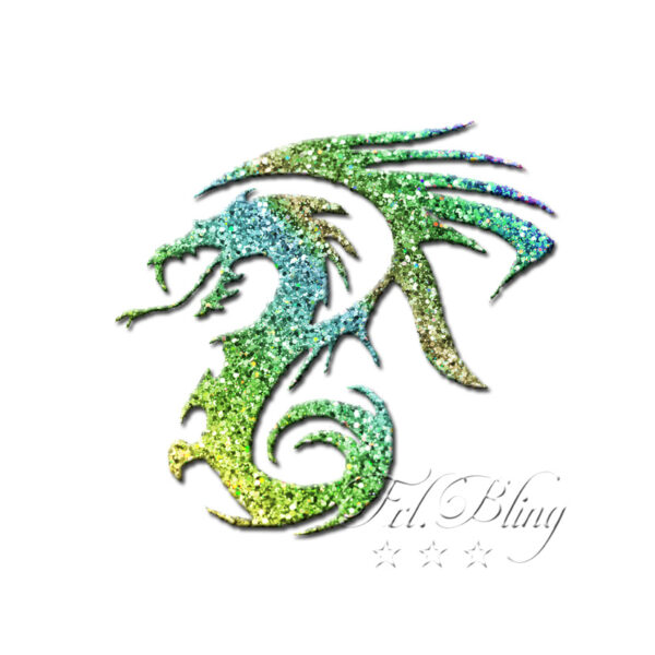 Glitzertattoo Schablonen chinesischer DRACHE