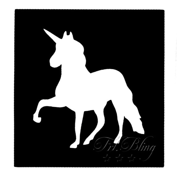 Glitzer-Tattoo Schablonen EINHORN