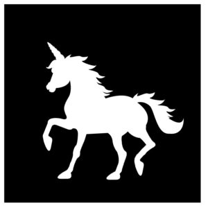 Glitzer-Tattoo Schablonen EINHORN