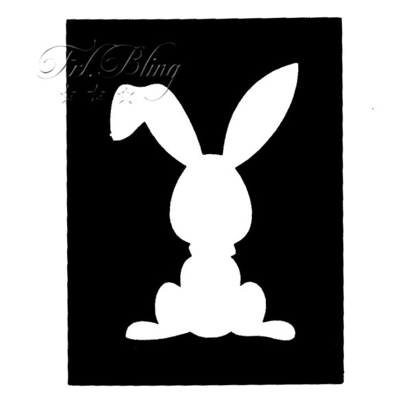 Glitzertattoo Schablonen HASE
