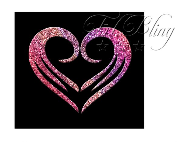 Glitzer Tattoo Schablonen HERZ cool – Bild 2