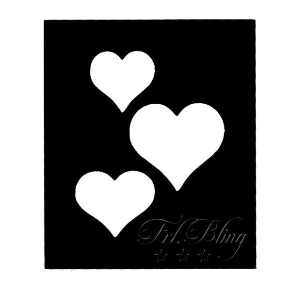 Glitter Tattoo Schablonen HERZEN