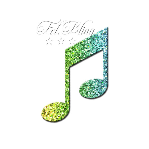 Glitzer Tattoo Schablonen NOTE MUSIK