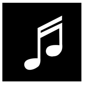 Glitzer Tattoo Schablonen NOTE MUSIK