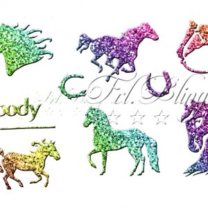Ybody Schablonen Set PFERDE, Pferd, Pony, Ponyhof, reiten, Einhorn,