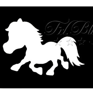 Glitzertattoo Schablonen PONY