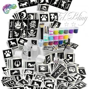 Glitzer Tattoo Set XL, Grundausrüstung, große Party, professionelles set, Mega set. gliiter tatoo, glitter , tattoos, airbrush