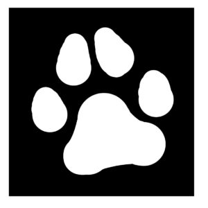 Glitzer Tattoo Schablonen TATZE / PFOTE