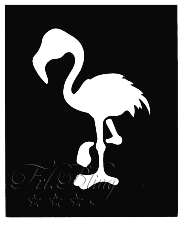 Glitzer Tattoo Schablonen FLAMINGO