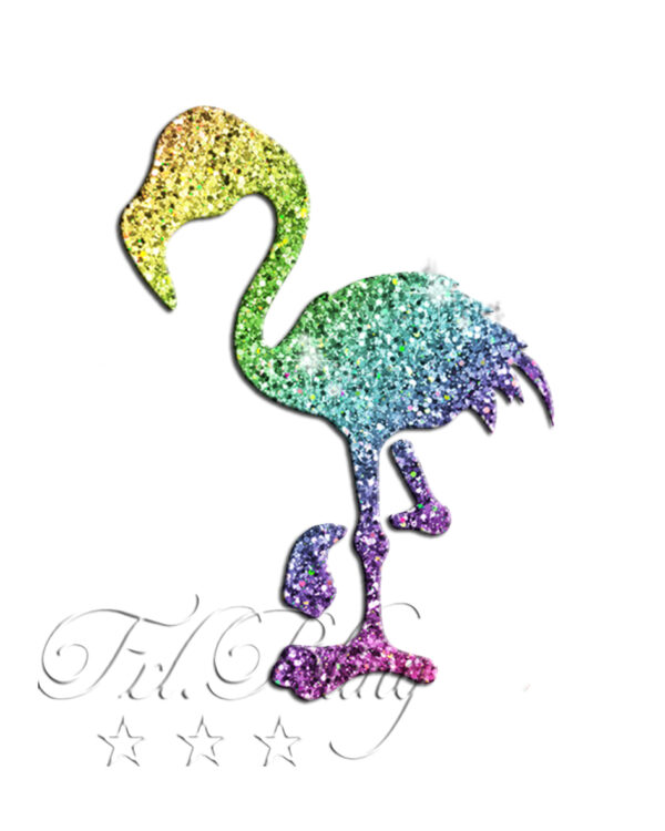 Glitzer Tattoo Schablonen FLAMINGO