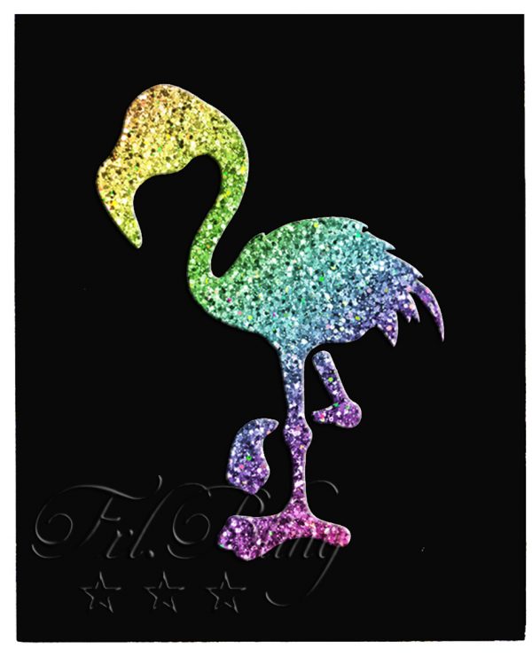 Glitzer Tattoo Schablonen FLAMINGO