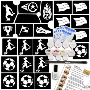 Glitzertattoo Set FUSSBALLERIN