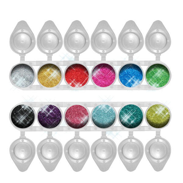 Hochwertiges GLITZER Set M KOSMETISCHE Qualität --- BASIC 1+2