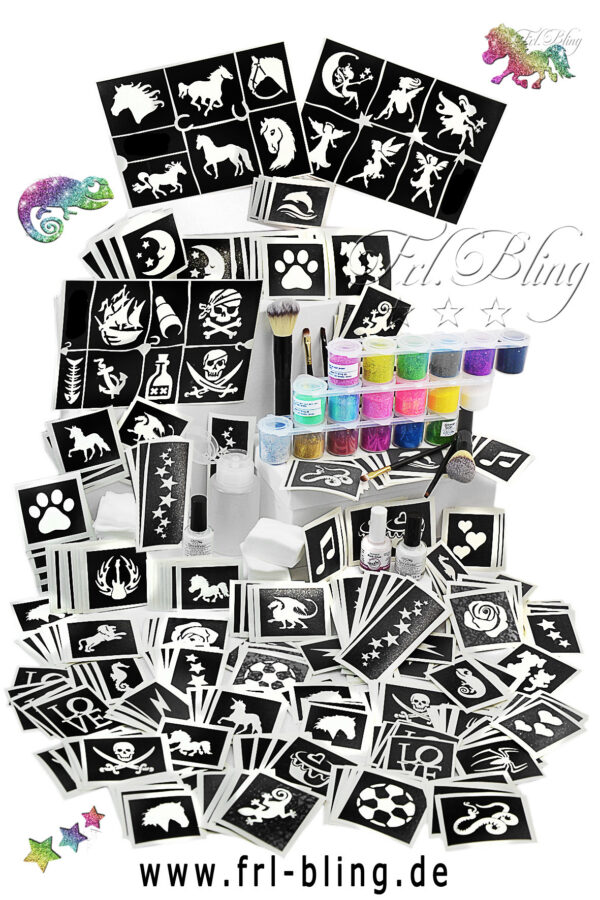 Glitzer Tattoo Set XL