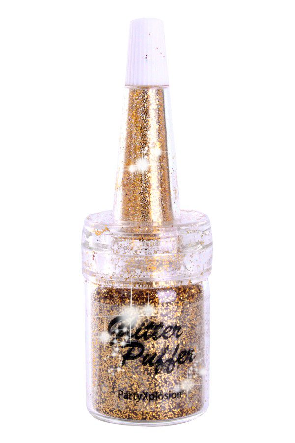 Glitzer PUFFER GOLD 5 ml / Kleine Mengen gezielt auftragen / Strahlender Glanz zu jeder Gelegenheit / Glitterpuff / Glitzer Streuer