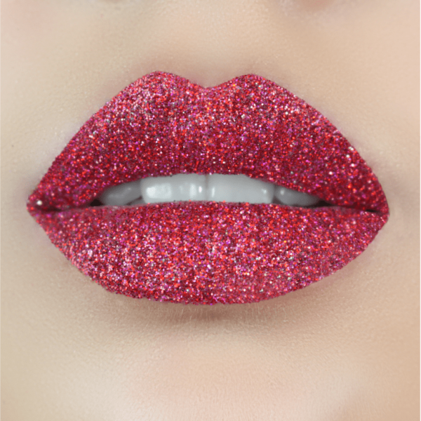 forbidden, SPARKLING, Glitter Lips Glitzerlippen wasserfest ROT Co. - küssen, feiern, trinken, essen - Glitzer bleibt!, .make up, make up silvester, make up festival, make up, extreme, lippen party, fräulein bling, silvester make up, glitter lips,