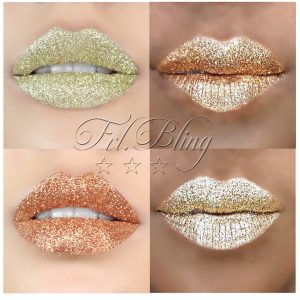 Glitter Lips Glitzerlippen wasserfest GOLD, Gold, bronze, rosé, Glitter Lips Glitzerlippen wasserfest SILBER Co. - küssen, feiern, trinken, essen - Glitzer bleibt!, .make up, make up silvester, make up festival, make up, extreme, lippen party, fräulein bling,