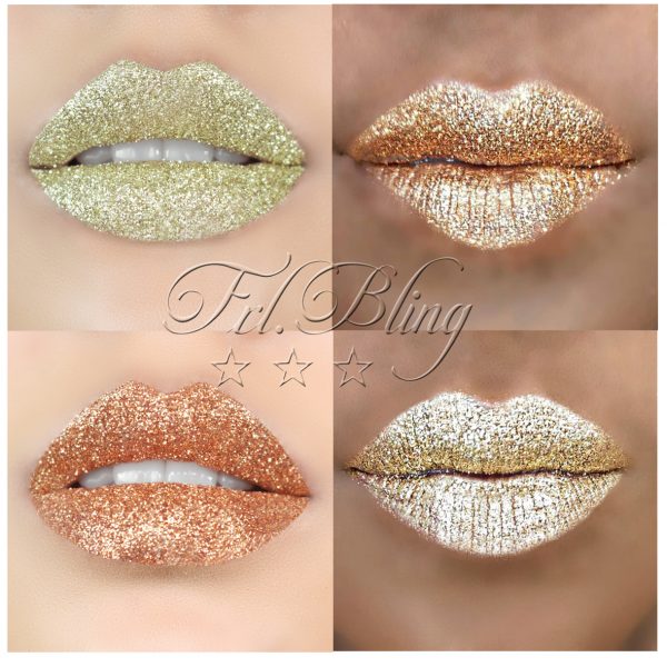 Glitter Lips Glitzerlippen wasserfest GOLD, Gold, bronze, rosé, Glitter Lips Glitzerlippen wasserfest SILBER Co. - küssen, feiern, trinken, essen - Glitzer bleibt!, .make up, make up silvester, make up festival, make up, extreme, lippen party, fräulein bling,