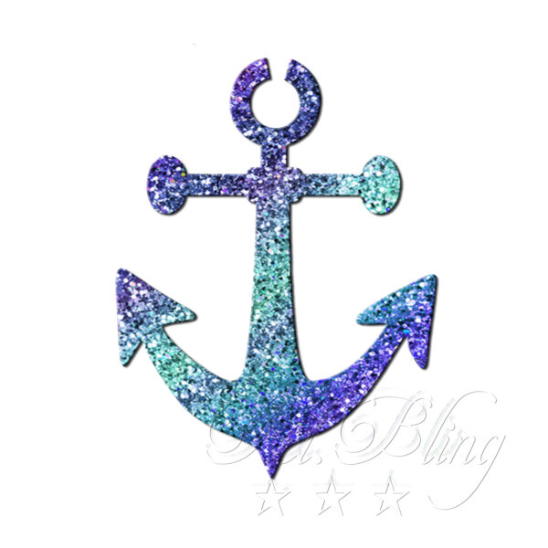 Glitzertattoo Schablonen Anker 4 cm