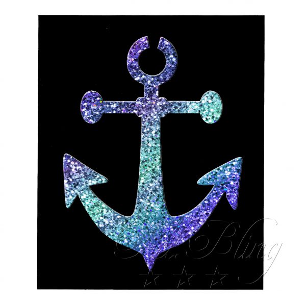 Glitzertattoo Schablonen Anker – Bild 2