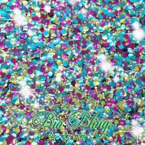 bio glitzer partytimen, bio glitter, blue, bio chunky, frl. Bling, fräulein Bling, chunky bioglitter, kosmetischer glitzer bio, glitzer vegan,
