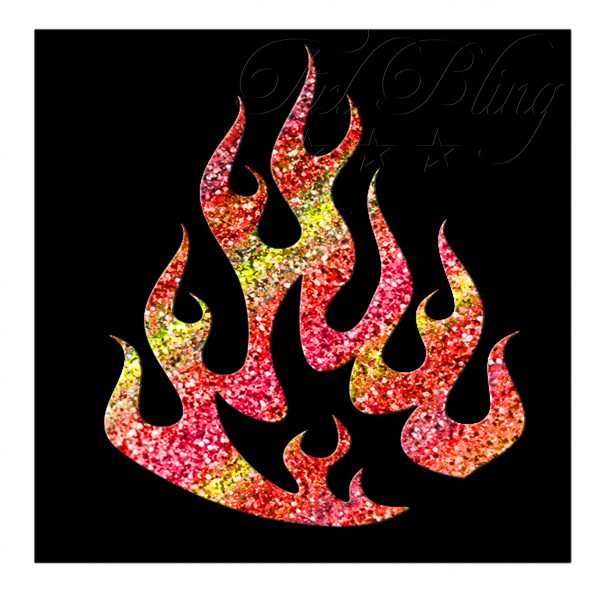 Glitzertattoo Schablonen FEUER – Bild 2