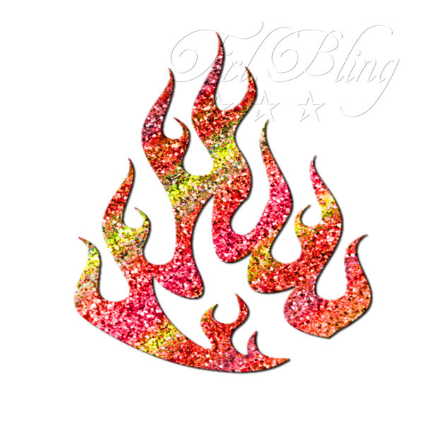 Glitzertattoo Schablonen FEUER