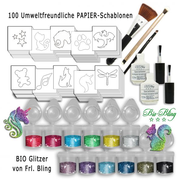 BIO Glitzertattoo Set M