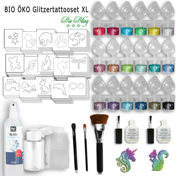 Bio ÖKO Glitzertattooset XL