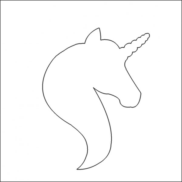 Papierschablone BIO Glitzertattoo EINHORNKOPF – Bild 3