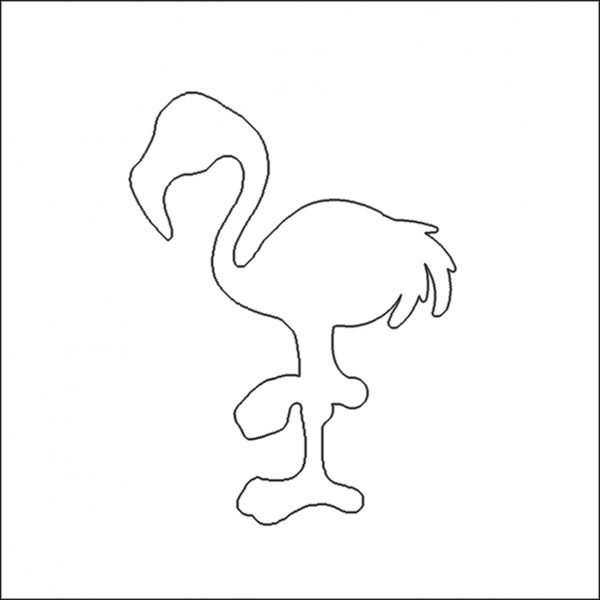 Papierschablone BIO Glitzertattoo FLAMINGO