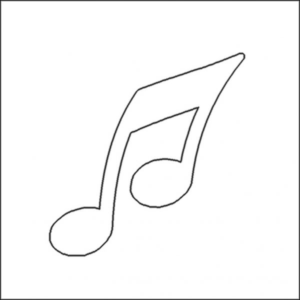Papierschablone BIO Glitzertattoo NOTE, musik