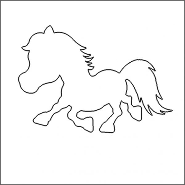 Papierschablone BIO Glitzertattoo PONY