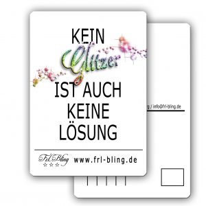 Glitzer Sammelkarte POSTKARTE Nr. 1