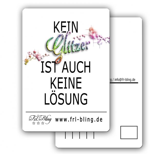 Glitzer Sammelkarte POSTKARTE Nr. 1