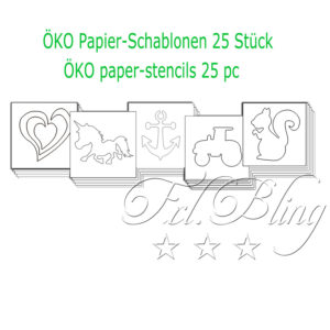 Bio Öko Papier Glitzertattoo Schablonen