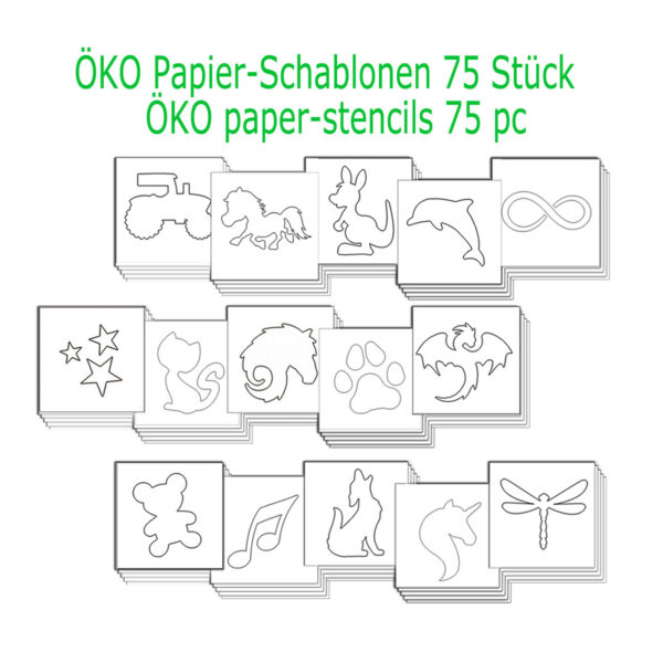 Bio Öko Papier Glitzertattoo Schablonen