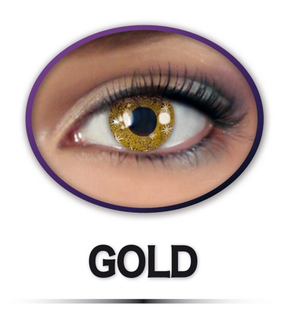Kontaktlinsen Glittereffekt GOLD