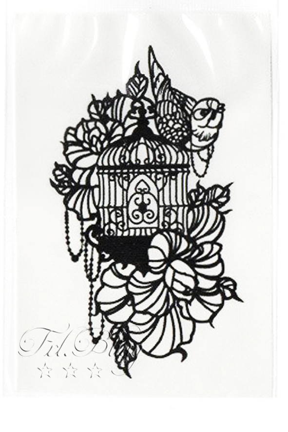 Quick Tattoo Vogelkafig Frl Bling Glitzertattoos Glitzertattoo