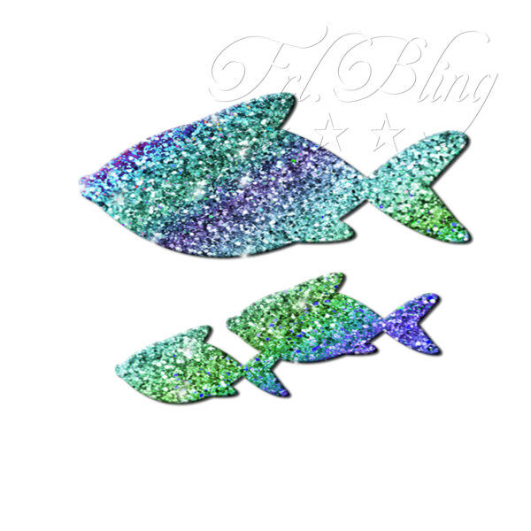 Glitzertattoos Schablonen FISCHE