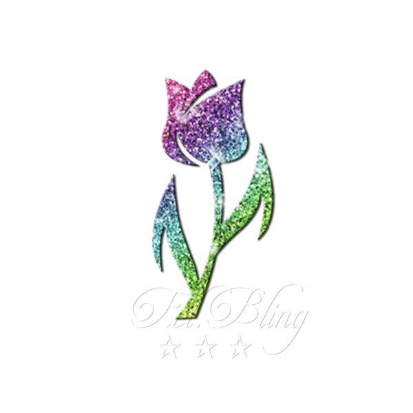 Glitzertattoo Tulpe Blume