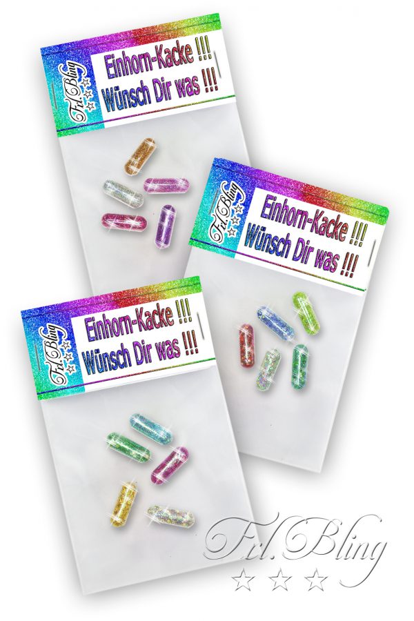 Glitzerpillen EINHORNKACKE wünsch Dir was 3 er SET
