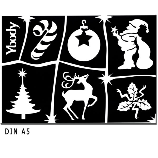 Glitzertattoo Ybody Schablonen Set WEIHNACHTEN